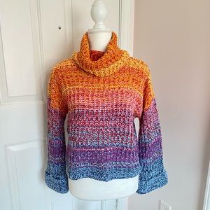 525 America Rainbow Kimono Pullover Sweater